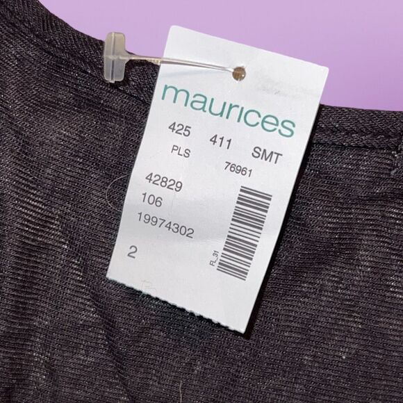 NWT Plus Size Maurices Free Spirit Tassel Sleeveless Shirt Size 2 - Picture 3 of 6